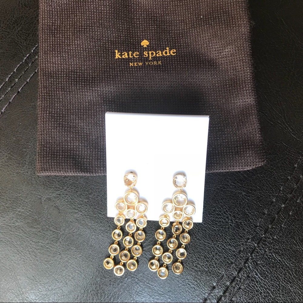 Kate ♠️ 12k gold plated chandelier earrings - Picture 3 of 4